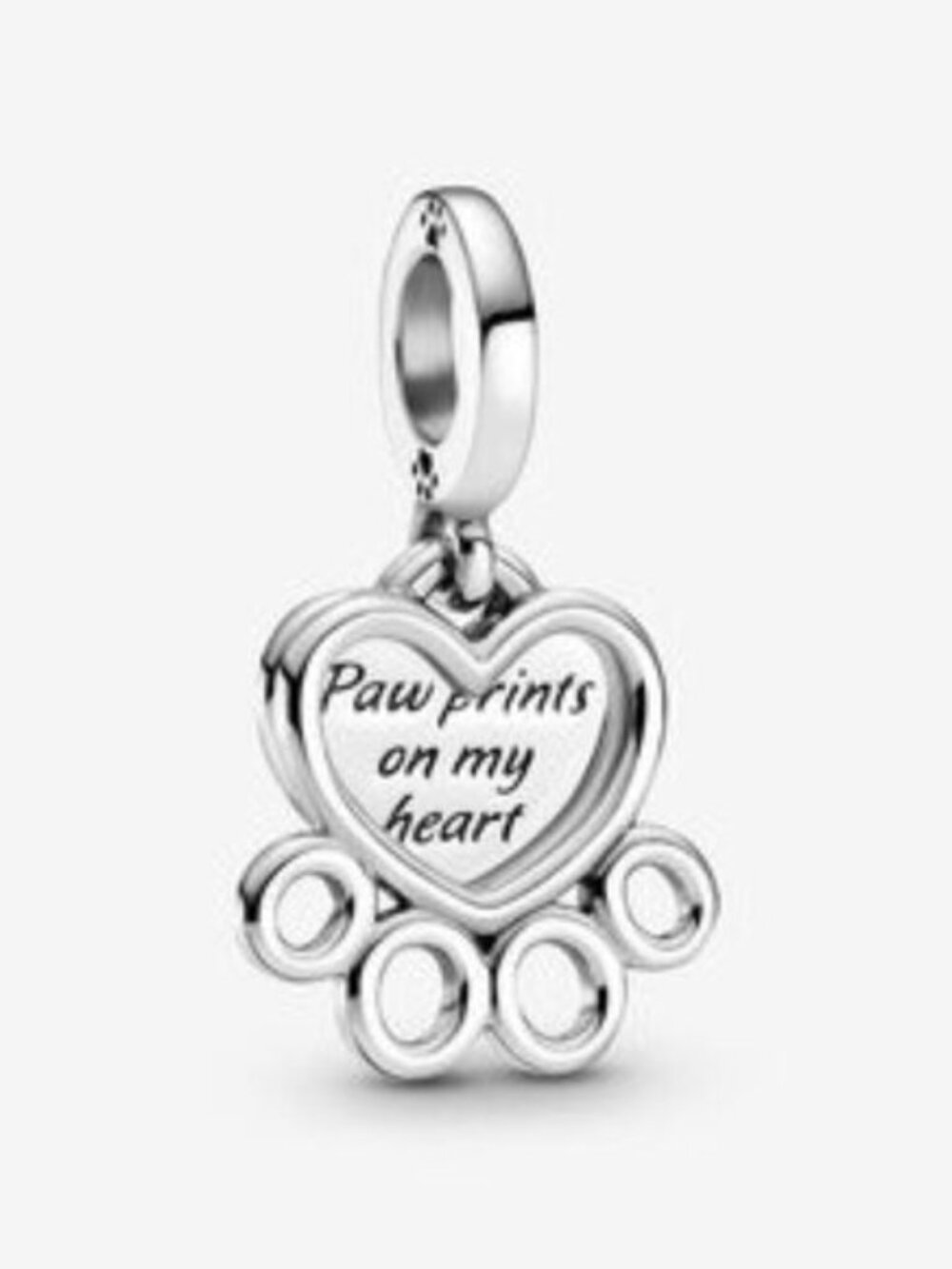 Pandora Silver 'Pawprints on My Heart' Paw Charm